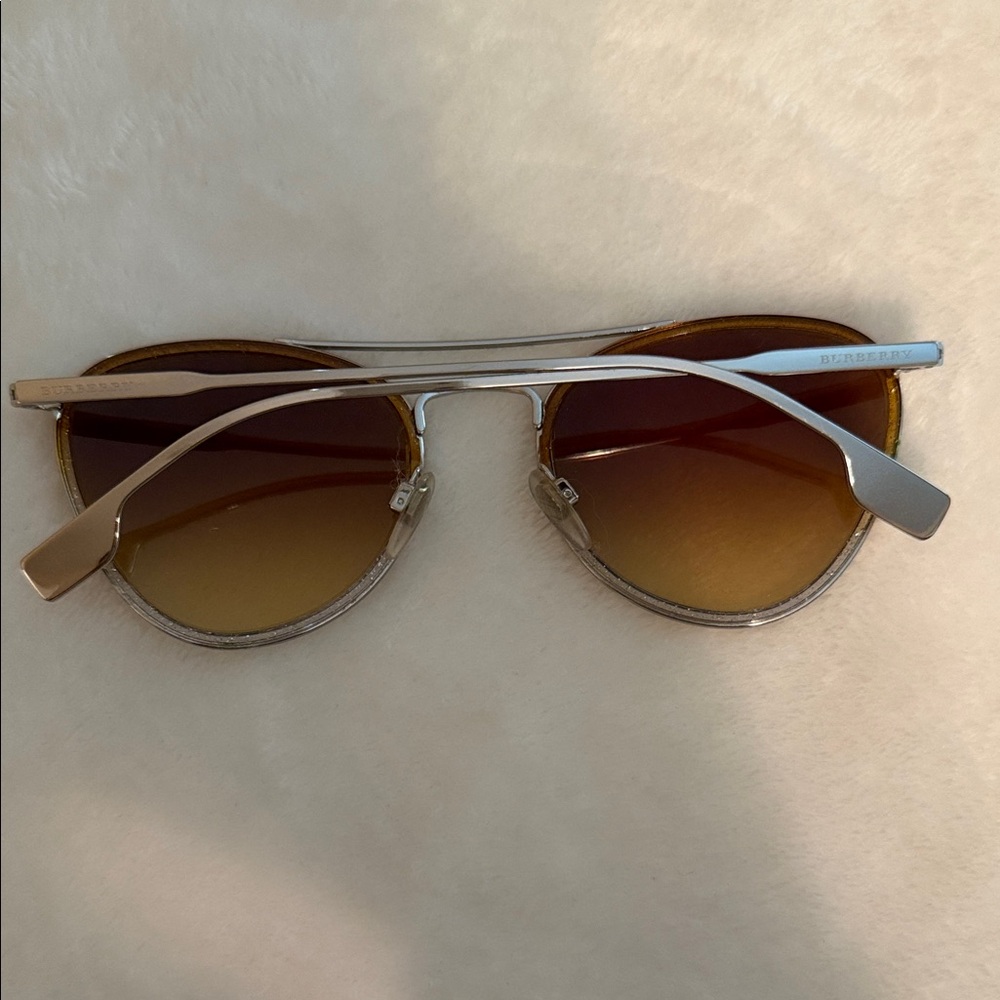 Burberry Aviator Silver/Glitter Tinted Sunglasses - Picture 2 of 8